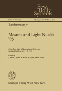 Mesons and Light Nuclei '95 : Proceedings of the 6th International Conference, Straz pod Ralskem, July 3-7, 1995