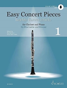 Easy Concert Pieces : 25 Pieces from 4 Centuries. Vol. 1. clarinet and piano.