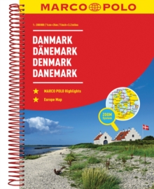 Denmark Marco Polo Road Atlas, Spiral bound Book Denmark Marco Polo Road Atlas, Spiral bound Book