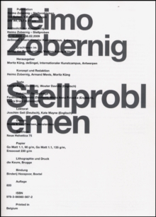 Heimo Zobernig : Stellproblemen, Paperback Book Heimo Zobernig : Stellproblemen, Paperback Book