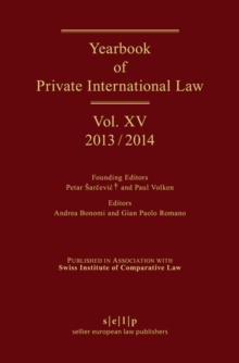 Yearbook of Private International Law : Volume XV (2013/2014)