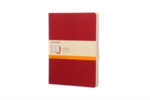 Moleskine Ruled Cahier Xl - Red Cover (3 Set)