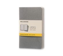 Moleskine Pebble Grey Squared Cahier Pocket Journal (3 Set), Diary Book Moleskine Pebble Grey Squared Cahier Pocket Journal (3 Set), Diary Book