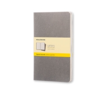Moleskine Pebble Grey Squared Cahier Large Journal (3 Set), Diary Book Moleskine Pebble Grey Squared Cahier Large Journal (3 Set), Diary Book