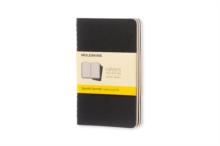 Moleskine Squared Cahier - Black Cover (3 Set), Multiple copy pack Book Moleskine Squared Cahier - Black Cover (3 Set), Multiple copy pack Book