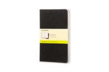 Moleskine Plain Cahier L - Black Cover (3 Set), Multiple copy pack Book Moleskine Plain Cahier L - Black Cover (3 Set), Multiple copy pack Book