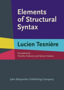 Elements of Structural Syntax, Hardback Book Elements of Structural Syntax, Hardback Book