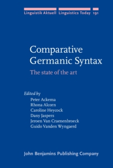 Comparative Germanic Syntax : The state of the art