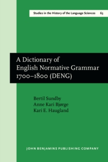 A Dictionary of English Normative Grammar 1700-1800 (DENG)