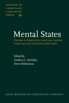 Mental States : Volume 2: Language and cognitive structure