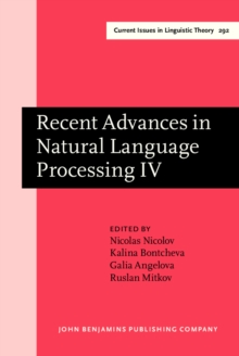 Recent Advances in Natural Language Processing IV : Selected papers from RANLP 2005