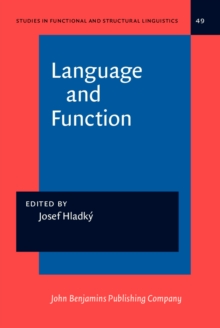 Language and Function : To the memory of Jan Firbas