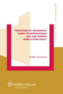 Protection of Geographic Names in International Law and Domain Name System