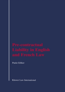 Pre-Contractual Liability in English and French Law