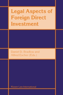 Legal Aspects of Foreign Direct Investment