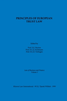 Principles of European Trust Law