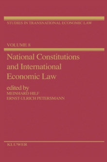 National Constitutions and International Economic Law