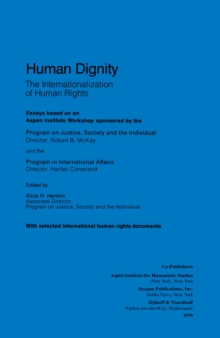 Human Dignity : The Internationalization on Human Rights