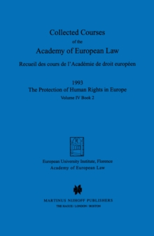 Collected Courses of the Academy of European Law 1993 Vol. IV - 2