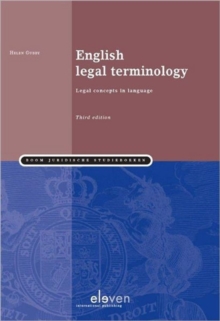 English Legal Terminology, Paperback Book English Legal Terminology, Paperback Book