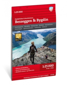 Hoyfjellskart Jotunheimen: Besseggen & Bygdin 1:25 000