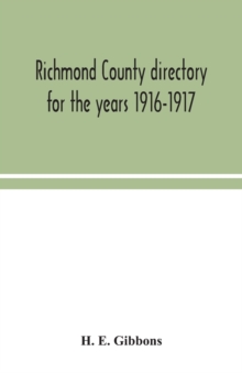 Richmond County directory for the years 1916-1917