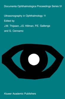 Ultrasonography in Ophthalmology 11 : Proceedings of the 11th SIDUO Congress, Capri, Italy, 1986