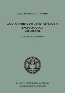 Annual Bibliography of Indian Archaeology : For the Years 1970-1972