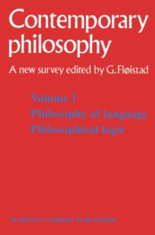 Tome 1 Philosophie du langage, Logique philosophique / Volume 1 Philosophy of language, Philosophical logic