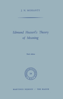 Edmund Husserl's Theory of Meaning