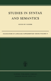 Studies in Syntax and Semantics