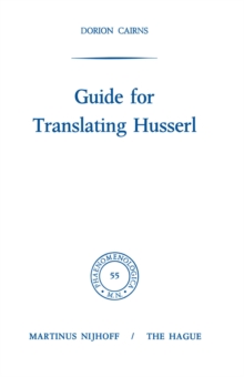 Guide for Translating Husserl