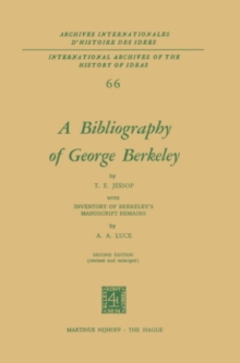 A Bibliography of George Berkeley : With Inventory of Berkeley's Manuscript Remains