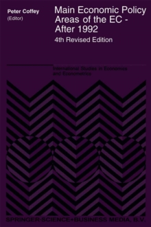 Main Economic Policy Areas of the EC - After 1992