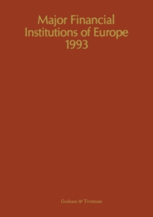 Major Financial Institutions of Europe 1993