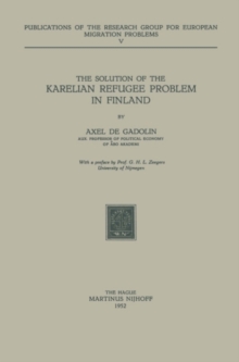 The Solution of the Karelian Refugee Problem in Finland