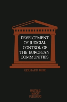 Development of Judicial Control of the European Communities