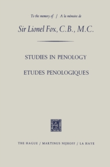 Etudes Penologiques Studies in Penology dedicated to the memory of Sir Lionel Fox, C.B., M.C. / Etudes Penologiques dediees a la memoire de Sir Lionel Fox, C.B., M.C.