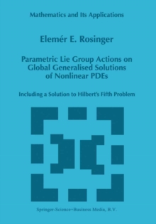 Parametric Lie Group Actions on Global Generalised Solutions of Nonlinear PDEs : Including a Solution to Hilbert's Fifth Problem