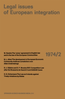 Legal Issues of European Integration : Law Review of the Europa Instituut, University of Amsterdam