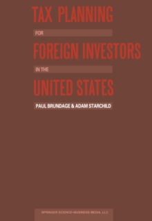 Tax Planning for Foreign Investors in the United States