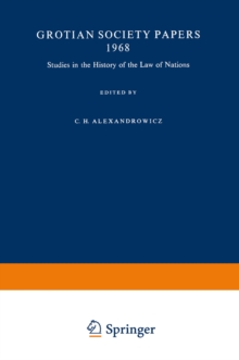 Studies in the History of the Law of Nations