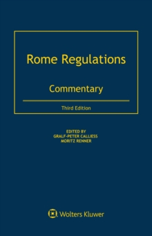 Rome Regulations : Commentary