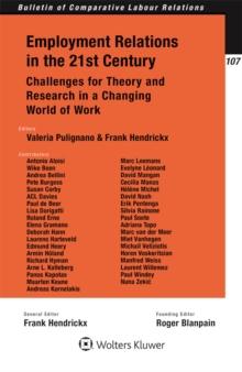 Employment Relations in the 21st Century : Challenges for Theory and Research in a Changing World of Work