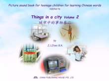 Picture sound book for teenage children for learning Chinese words related to Things in a city  Volume 2