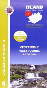 West Fjords Iceland Map 1: 200 000: Regional map 3