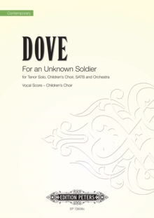 FOR AN UNKNOWN SOLDIER CHILDRENS VOCAL S, Paperback Book FOR AN UNKNOWN SOLDIER CHILDRENS VOCAL S, Paperback Book