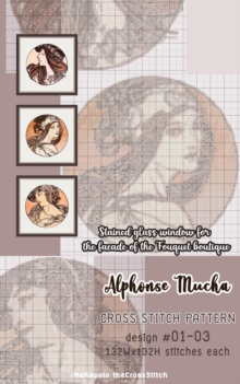 Alphonse Mucha | Cross Stitch Pattern : Stained glass window for the facade of the Fouquet boutique