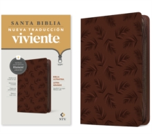 Biblia ultrafina NTV, letra grande de ziper con Filament (SentiPiel, Palmera cafe, Letra Roja)