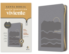 Biblia ultrafina NTV, letra grande de ziper con Filament (SentiPiel, Gris, Indice, Letra Roja)